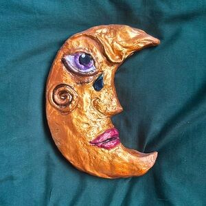 Handcrafted Clay Moon Hanging